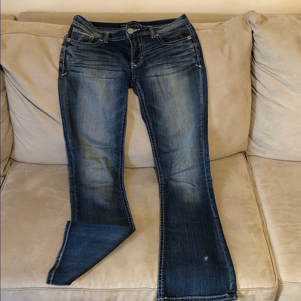 Express Women's Dark Blue Boot Cut Jeans
